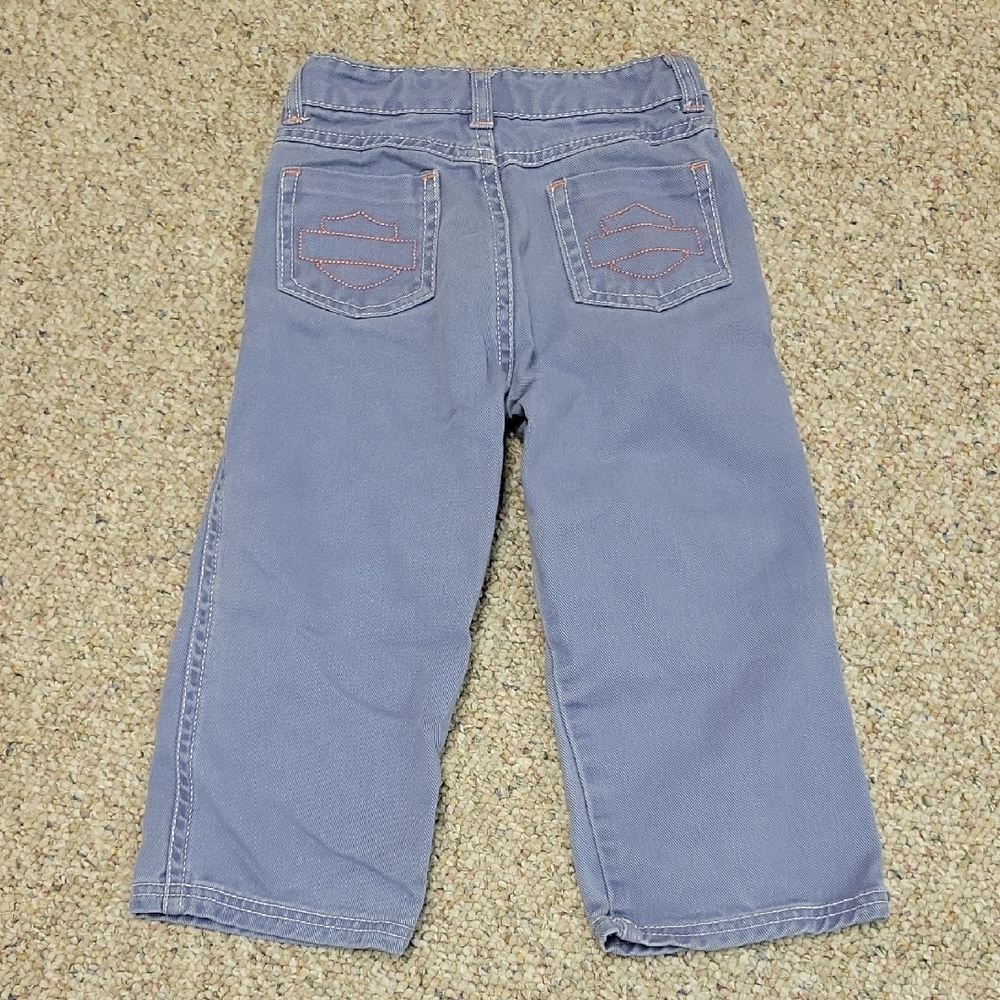 Harley-Davidson Kids Denim Jeans, Light Blue 2T